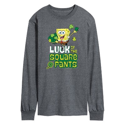 Men's - SpongeBob Squarepants - Luck Of The Square Pants Long Sleeve Graphic T-Shirt