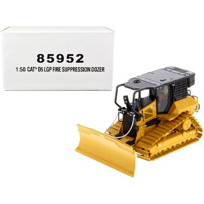 CAT Caterpillar D5 LGP Track Type Tractor Fire Dozer Yellow w/Operator "High Line" Series 1/50 Diecast Model by Diecast Masters