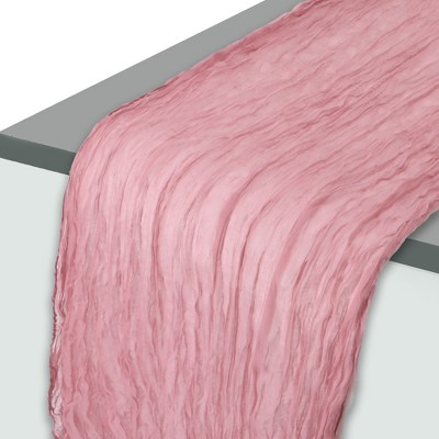 Unique Bargains Table Runner 157.48"L x 35.43"W Pink 1 Pc