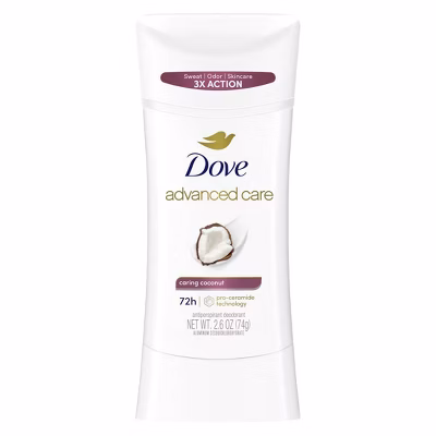 Dove Beauty Advanced Care Caring Coconut 72-Hour Solid Antiperspirant & Deodorant Stick - 2.6oz