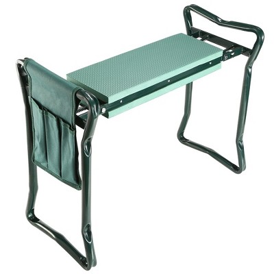 iMountek "Foldable Garden Kneeler Seat with Soft Cushion & Tools Pouch – Portable Gardener Kneeling Bench!" Black