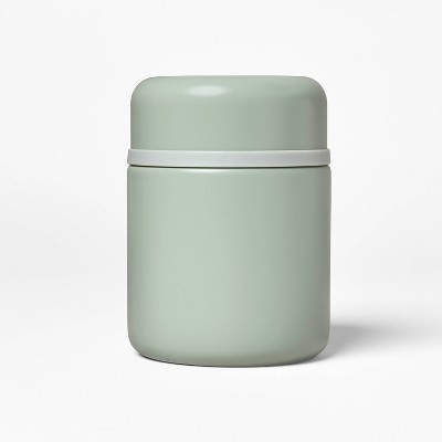 13.5oz Double Walled Stainless Steel Vacuum Food Jar with Spoon Green - Figmint™