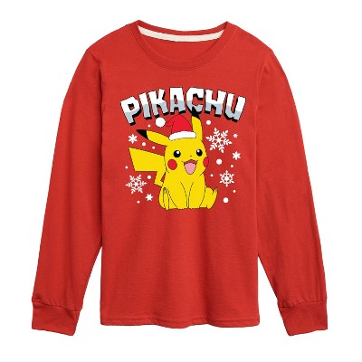 Boys' - Pokémon - Pikachu With Hat Long Sleeve Graphic T-Shirt