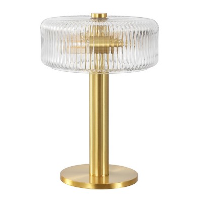 Dua Table Lamp - 17 Inch Height - TBL4606 - Clear/Brass - Safavieh