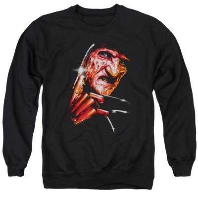 Nightmare On Elm Street Freddys Face Adult Crewneck Sweatshirt