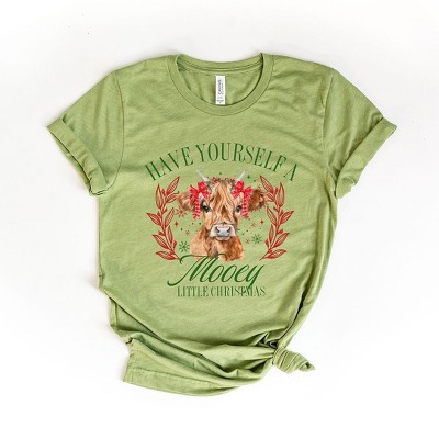 Simply Sage Market Women's Mooey Christmas Short Sleeve Graphic Tee