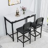 NicBex Dining Table Set for 2 Kitchen Table Table and Chair with 2 Upholstered Chairs, Bar Dining Table Set for Small Spaces - 4 of 4