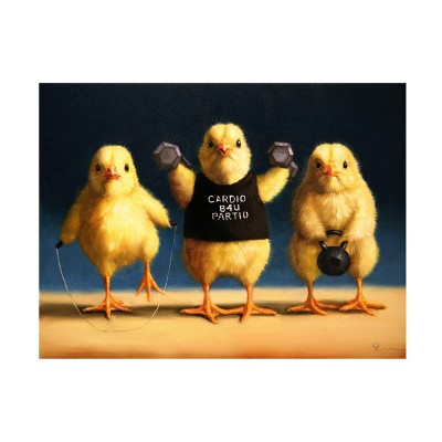 Canvas Wall Art - Lucia Heffernan 'Cardio Chicks' Wall Art for Living Room, Bedroom, or Office Décor by Trademark Fine Art - 19 x 14 Inches