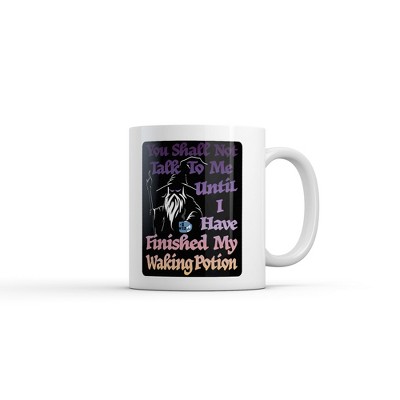 Crazy Dog You Shall Not Talk to Me Until I Have Finished My Waking Potion Mug Funny Sarcastic Graphic Novelty Coffee Cup-11oz