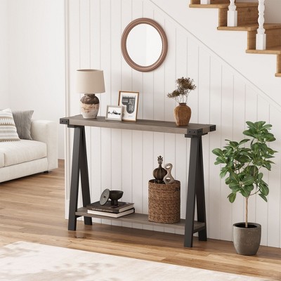 Console table,2-story entrance table with storage,narrow console table in living room,small hallway table,front entrance table