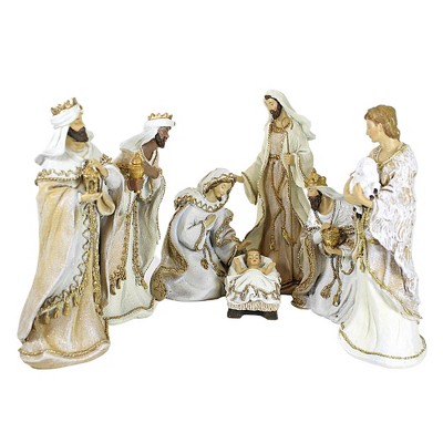 Roman 8.0 Inch Nativity Woven Gold Trim , Fabric Look (7PC)