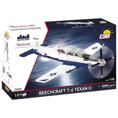 COBI Action Town Beechcraft T-6 Texan II Plane, Black & White
