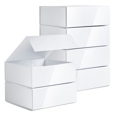 Stockroom Plus 6 Pack Proposal Boxes with Lid for Groomsmen, Bridesmaid | Glossy Magnetic Gift Box -9.5 x 9.5 x 3.5