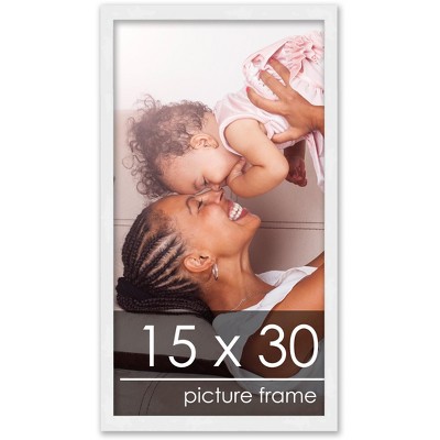 PosterPalooza | 15x30 Wood Frame with UV Acrylic, 6 Finishes: Black, White, Bronze, Silver, Wood, Mahogany