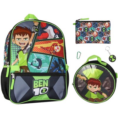 Ben 10 Omnitrix Aliens 5pc School Travel 16" Backpack Set