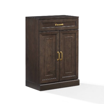 Crosley 36" Stanton Kitchen Storage Cabinet Coffee: Modular Design, Adjustable Shelves, Wood Veneer