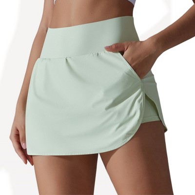 Anna-Kaci Active Women's High Waist Athletic Skort with Built-In Shorts and Side Pockets
