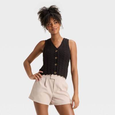 Women's Pointelle Lady Vest - A New Day™