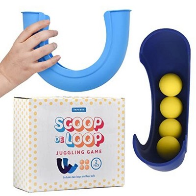 Impresa [2 Pack] Scoop-de-Loop Juggling Set for Teens & Adults - Fun Toss & Catch Ball Game - Fun Toys for Teens