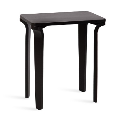 Kate and Laurel Escalon Wood Side Table, 22x14x26, Black