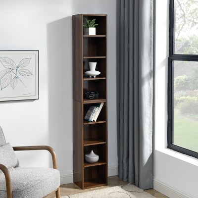 Tall Narrow Bookcase with Anti-Tip Kit and Adjustable Shelves for CDs, DVDs and Books 70.87in -3irtyhousy