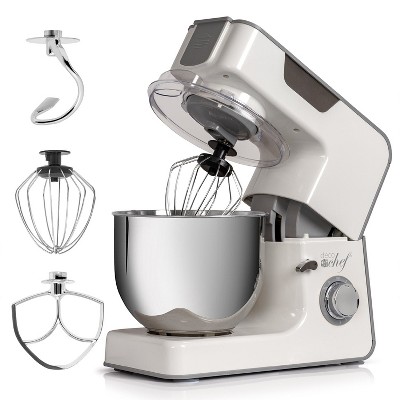 Deco Chef 5.5 QT Stand Mixer 550W 8-Speed with Pulse, Includes Dough Hook, Flat Beater, Wire Whip, Stainless Bowl & Splash Guard