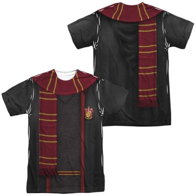 Men's Harry Potter Gryffindor Thin Scarf Short Sleeve Costume T-Shirt
