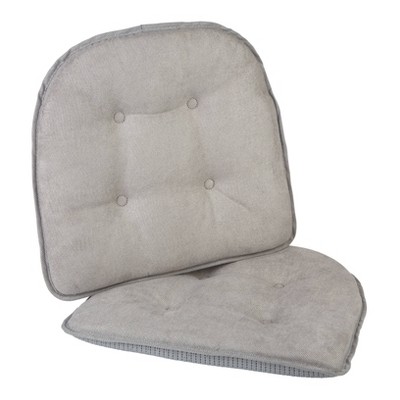 Gripper 15" x 16" Non-Slip Twillo Tufted Chair Cushions Set of 2