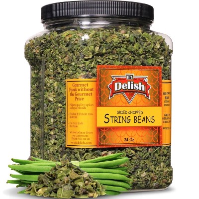 Dried Chopped String Beans by It's Delish, 24 OZ Jumbo Container