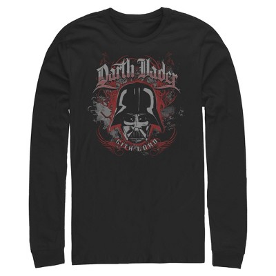 Mens Star Wars Sith Lord Darth Vader Face Long Sleeve Shirt