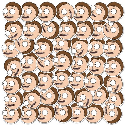 Rick & Morty Morty Expression 50ct Vinyl Large Deluxe Stickers Variety Pack
