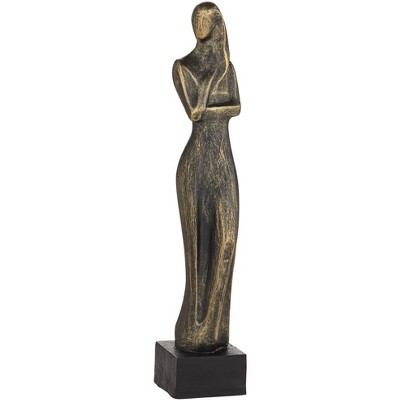 Kensington Hill Femme Fatale 16" High Matte Bronze Woman Statue