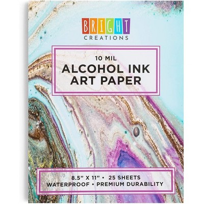 Bright Creations 25-Sheet Alcohol Ink Pad Art Paper Heavyweight, 8.5" x 11"