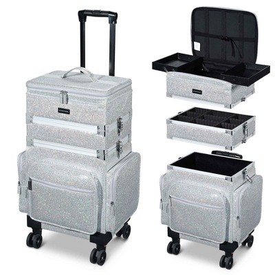 Byootique 3in1 Soft Sided Rolling Makeup Case With Removable Divider