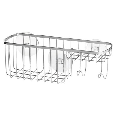 iDESIGN Gia Shower Suction Combo Basket Chrome
