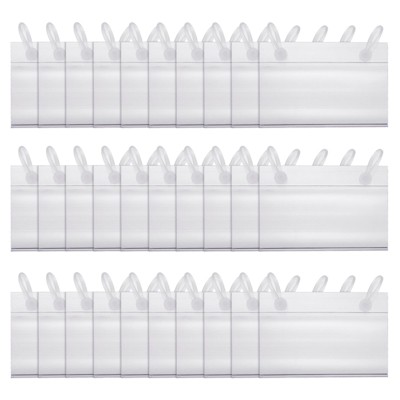 Unique Bargains Wire Shelf Label Holder with Label Papers for Basket