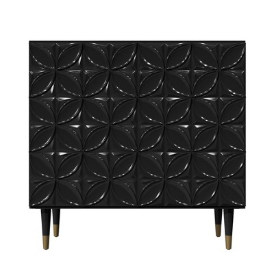 CLIHOME 2 Door Sideboard Gloss Lacquer Media Storage Accent Cabinet Utility Storage Cabinets