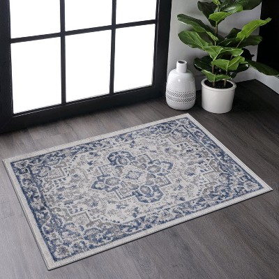 2X3 Rugs, Bordered Non-Shedding Living Room Bedroom Dining Home Office Stylish and Stain Resistant Area Rug
