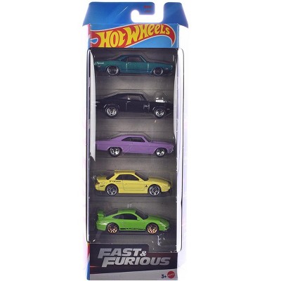 "Fast & Furious" 5 piece Set Diecast Model Cars by Hot Wheels