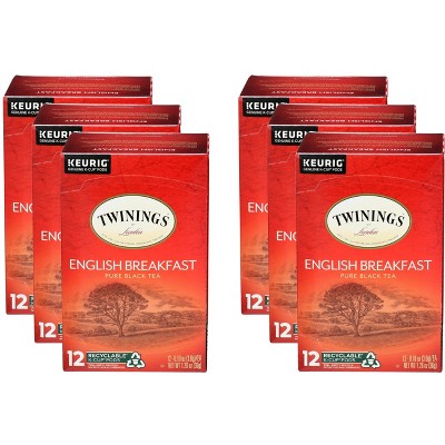 Twinings English Breakfast K-Cup Black Tea - Case of 6 - 12 pods