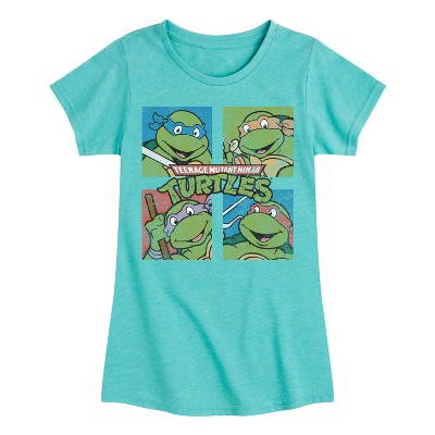 Girls' - Teenage Mutant Ninja Turtles - Grid Fitted Short Sleeve Graphic T-Shirt