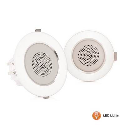 Pyle LED In-Wall/Ceiling Home Speakers with Built-In LED Lights