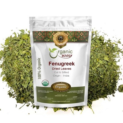Organic Way Fenugreek Dried Leaves Kasuri Methi 2 Oz