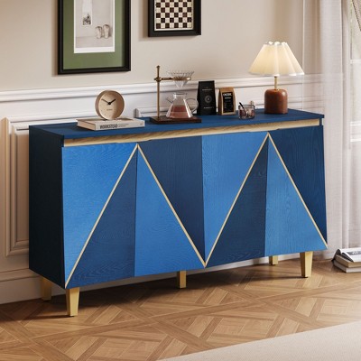 Kumasinova 60" Retro Buffet Sideboard for Home Decor,Stylish Vintage Buffet Server with Ample Storage,Dining Room Sideboard with 220lbs Capacity