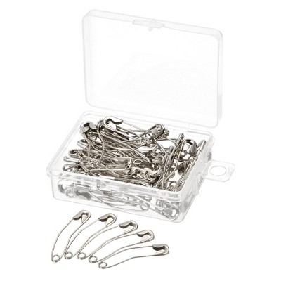 Unique Bargains Metal DIY Blankets Crafts Brooch Making Home Sewing Curved Safety Pins 60 Pcs