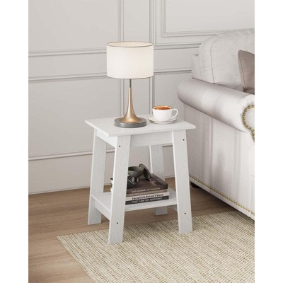Side Table,End Table,2-Tier Storage Shelf,Entryway Table,Sofa Table for Small Space,Living Room,Bedroom,Small Minimalist Bedside Table,Easy Assembly