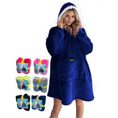 5 Star Super Deals Oversized Hooded Fleece Sweatshirt Wearable Blanket Cozy Soft & Comfortable Hoodie Fleece Sweatshirt - Reversible