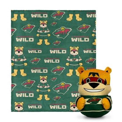 NHL Minnesota Wild Mascot Silk Touch Throw Blanket and Hugger