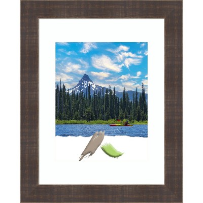 Amanti Art Whiskey Brown Rustic Wood Picture Frame