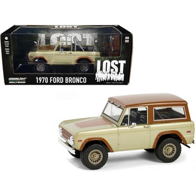 1970 Ford Bronco Gold Metallic with Brown Hood and Top  "Lost" (2004-2010) TV Series 1/24 Die Cast Model Car by Greenlight